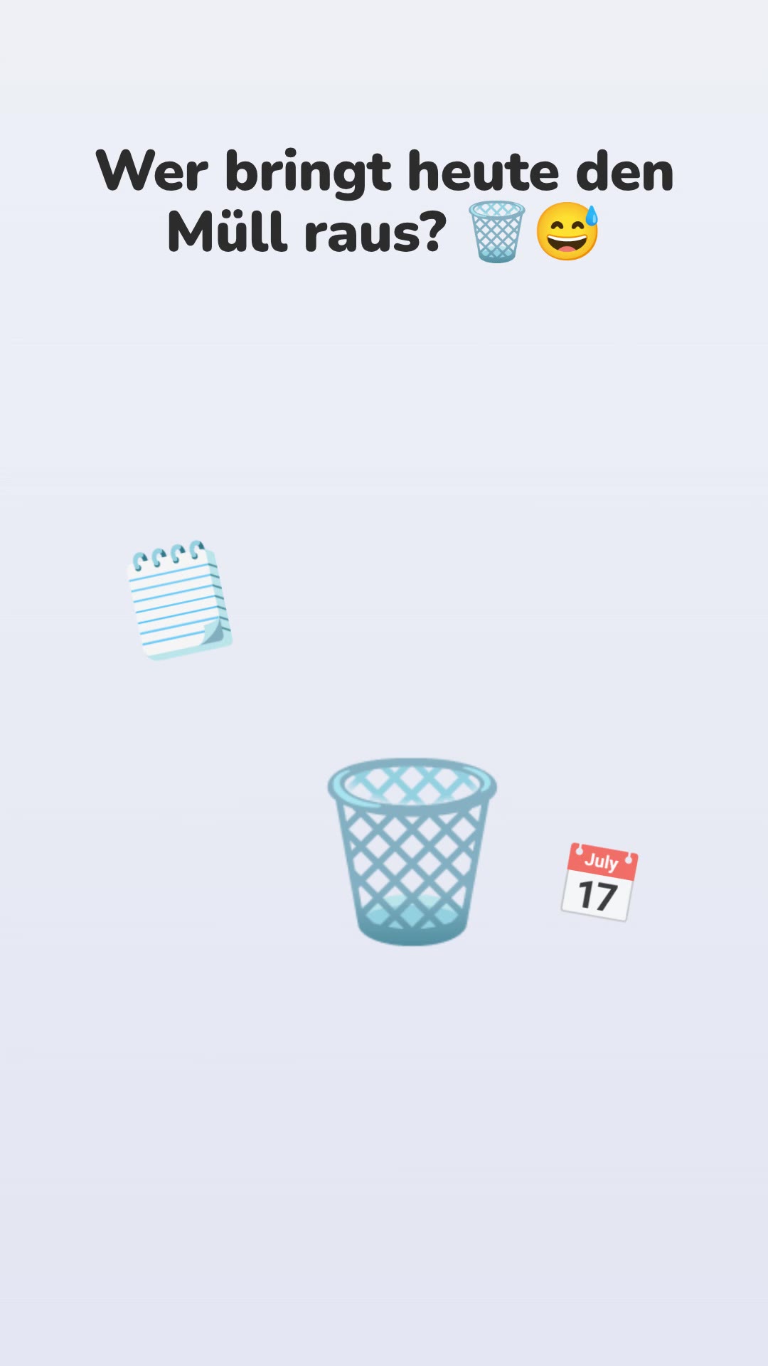 Familienkalender und Müllkalender